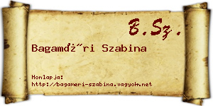 Bagaméri Szabina névjegykártya