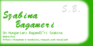 szabina bagameri business card